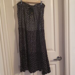 Source Unknown Black and White Maxi Skirt